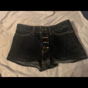 American Apparel dark blue denim shorts